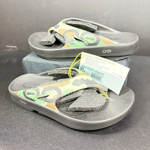 OOFOS Ooriginal Sport Sandals Slides Unisex Woodland Camo Men's 8 Women's 10 - Picture 2 of 11